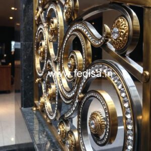 Designer Brass Crystal Railings for Duplex CR-7212