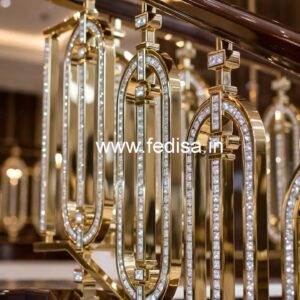 High-End Brass Crystal Railing for Villas CR-7224