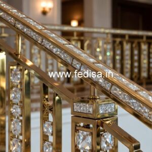 Designer Brass Crystal Railing for Luxury Homes CR-7225