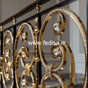 Luxury Brass Crystal Railings for Apartments CR-7229