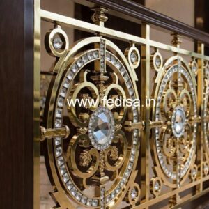 Elegant Brass Crystal Railings for Homes CR-7230