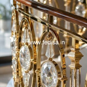 Stylish Brass Crystal Railings for Stair Design CR-7231