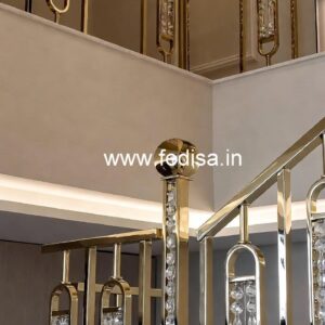 Stylish Brass Crystal Railings for Luxury Homes CR-7235