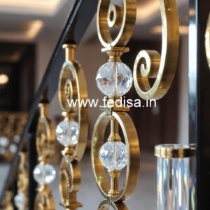 Stylish Brass Crystal Railings for Staircases CR-7243