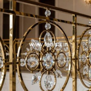 Stylish Brass Crystal Railings for Apartments CR-7250