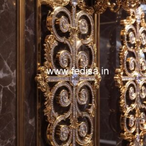 Elegant Brass Crystal Railings for Luxury Interiors CR-7256