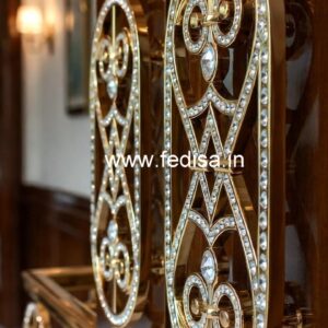 Designer Brass Crystal Railings for Villas CR-7260