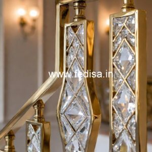 Designer Brass Crystal Railings for Luxury Interiors CR-7266