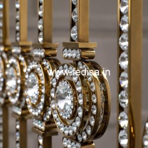 Top Brass Crystal Staircase Designs for Interiors CR-7270