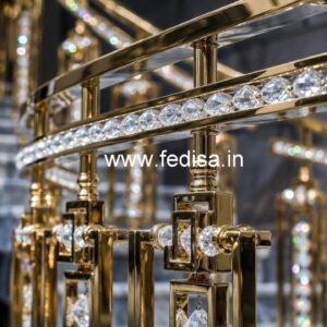 Stylish Brass Crystal Railings for Premium Interiors CR-7289