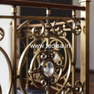 Stylish Brass Crystal Railings for Modern Homes CR-7294