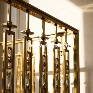 Elegant Brass Crystal Stair Railing Designs CR-7298