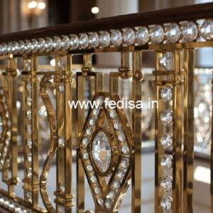 Stunning Brass Crystal Railing Inspiration CR-7304