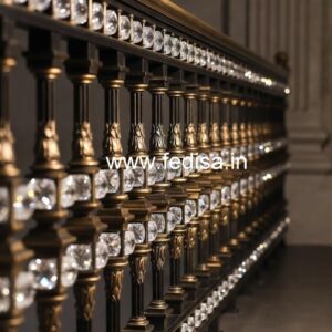 High-End Staircase Brass Crystal Designs CR-7326