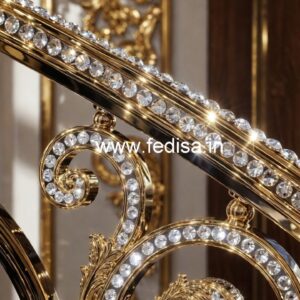 Premium Brass Crystal Railings for Hotels CR-7336