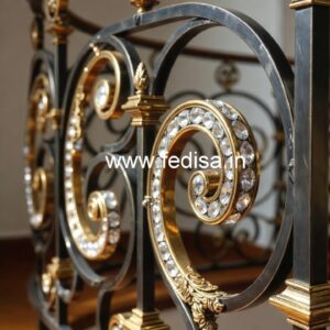 Rich Look Brass Crystal Railings CR-7340