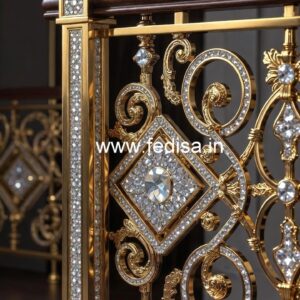 Stylish Staircase Brass Crystal Designs CR-7346
