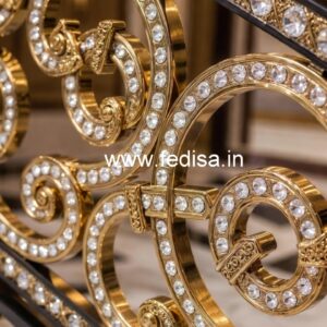 Brass Crystal Railing for Grand Interiors CR-7350