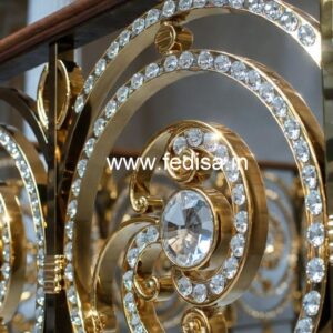 Brass Crystal Railings for Modern Homes CR-7364
