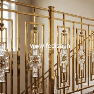 Premium Brass Crystal Railings for Interiors CR-7400