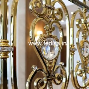 Stylish Brass Crystal Balcony Railings CR-7401