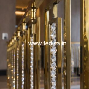 Luxury Brass Crystal Railings for Duplex Homes CR-7402