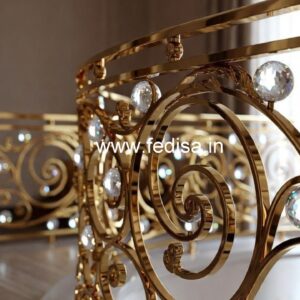 Royal Brass Crystal Interior Railings CR-7404