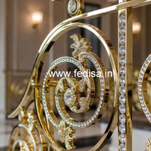 Elegant Brass Crystal Railings for Villas CR-7427
