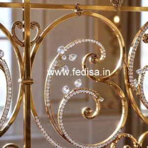 Stylish Crystal Brass Railings for Homes CR-7429