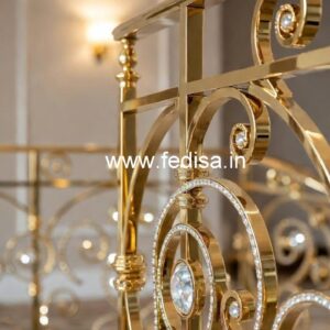 Luxury Staircase Brass Crystal Railings CR-7430