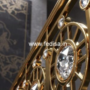 Modern Brass Crystal Stair Railings CR-7441