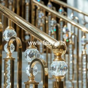 Designer Brass Crystal Railings for Staircases CR-7445