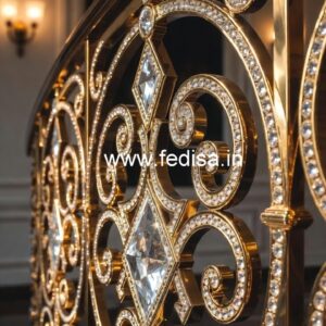 Luxury Brass Crystal Staircase Designs CR-7450