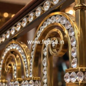 Designer Brass Crystal Railings for Luxury Homes CR-7464