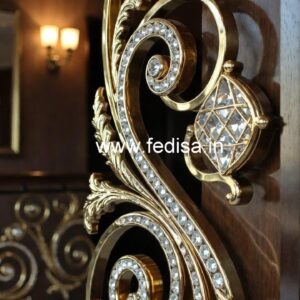 Designer Brass Crystal Railings for Apartments CR-7470