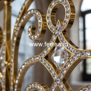 Luxury Brass Crystal Railings for Modern Interiors CR-7479