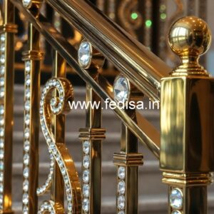 Stylish Brass Crystal Railings for Luxury Interiors CR-7483