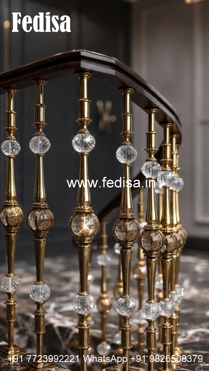 Stylish Brass Crystal Railings for Luxury Living CR-7491
