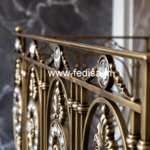 Decorative Brass Crystal Railing for Interiors CR-7498
