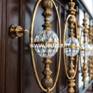 Stylish Brass Crystal Railing for Interiors CR-7510