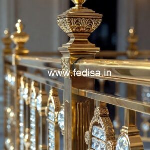Elegant Staircase Brass Crystal Designs CR-7511