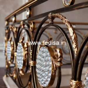 Premium Staircase Brass Crystal Railings CR-7515