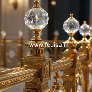Designer Brass Crystal Railings for Duplex CR-7516
