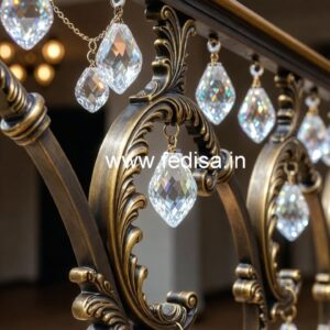 Stylish Brass Crystal Railings for Modern Interiors CR-7518