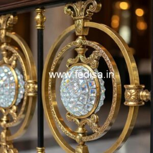 Stylish Brass Crystal Railings for Architecture CR-7532