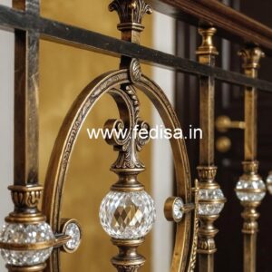 Elegant Brass Crystal Railings for Homes CR-7534