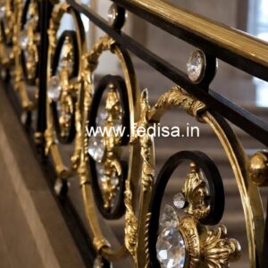 Stylish Brass Crystal Railings for Luxury Homes CR-7539