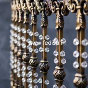 Designer Brass Crystal Railings for Modern Interiors CR-7542