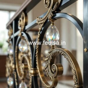 Modern Brass Crystal Railing Designs 2050 CR-7548