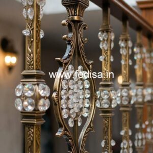 Premium Brass Crystal Railings for Stair Design CR-7567